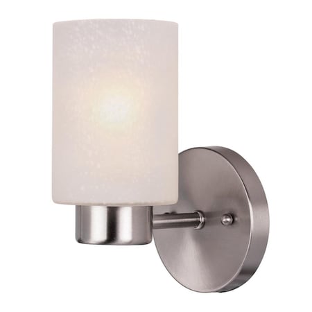 WESTINGHOUSE One-Light Indoor Wall Fixture Sylvestre Brushed Nkl Frosted Gls 6227800